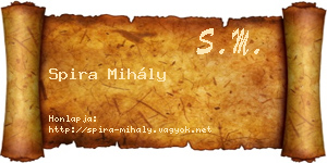 Spira Mihály névjegykártya