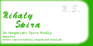mihaly spira business card